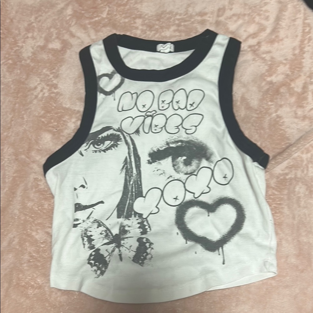 Graphic Sleeveless Top